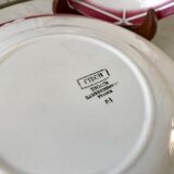 set of 6 dessert plates Digoin Sarreguemines model Cibon years 30-40