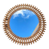 Italian rattan mirror