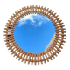 Italian rattan mirror