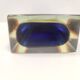 Blue and Yellow Sommerso Murano Glass Vase attr. to Flavio Poli, Italy