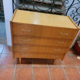 Vintage oak chest of drawers from the 60s