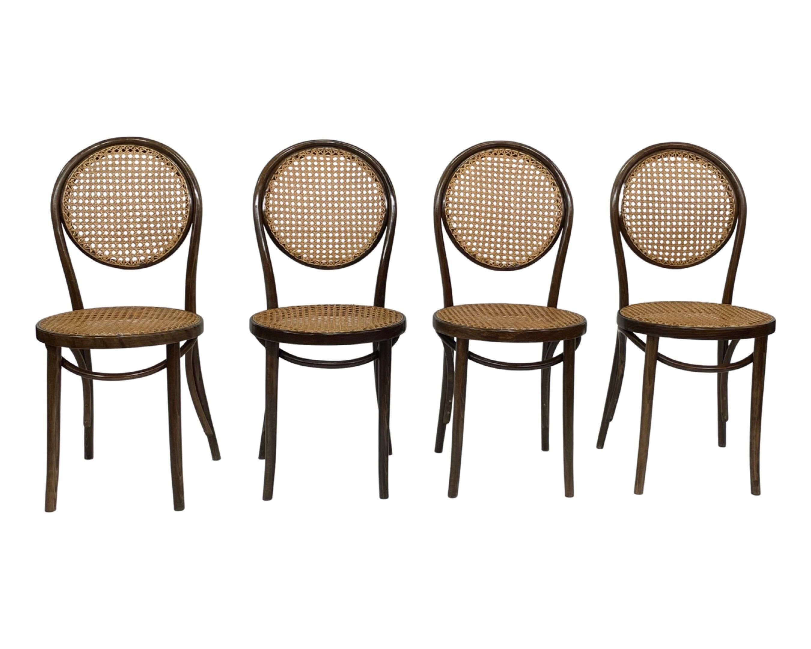 Ensemble vintage de quatre chaises Michael Thonet ZPM Radomsko Design