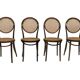 Ensemble vintage de quatre chaises Michael Thonet ZPM Radomsko Design