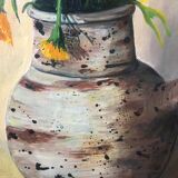 Tableau de Viollet F. "Bouquet de fleurs jaunes"