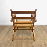 Fauteuil pliable en bois pour enfant années 60