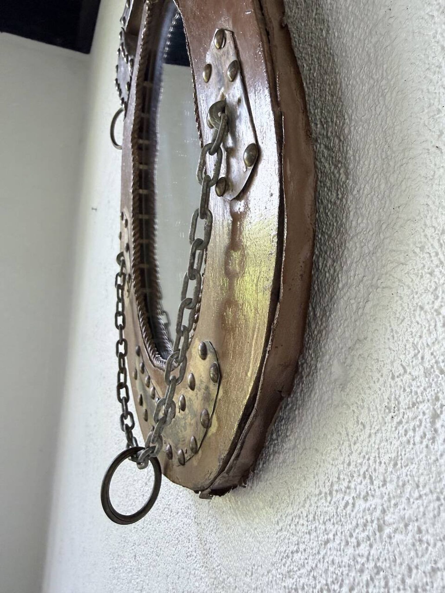 Brutalist handcrafted mirror "horse"