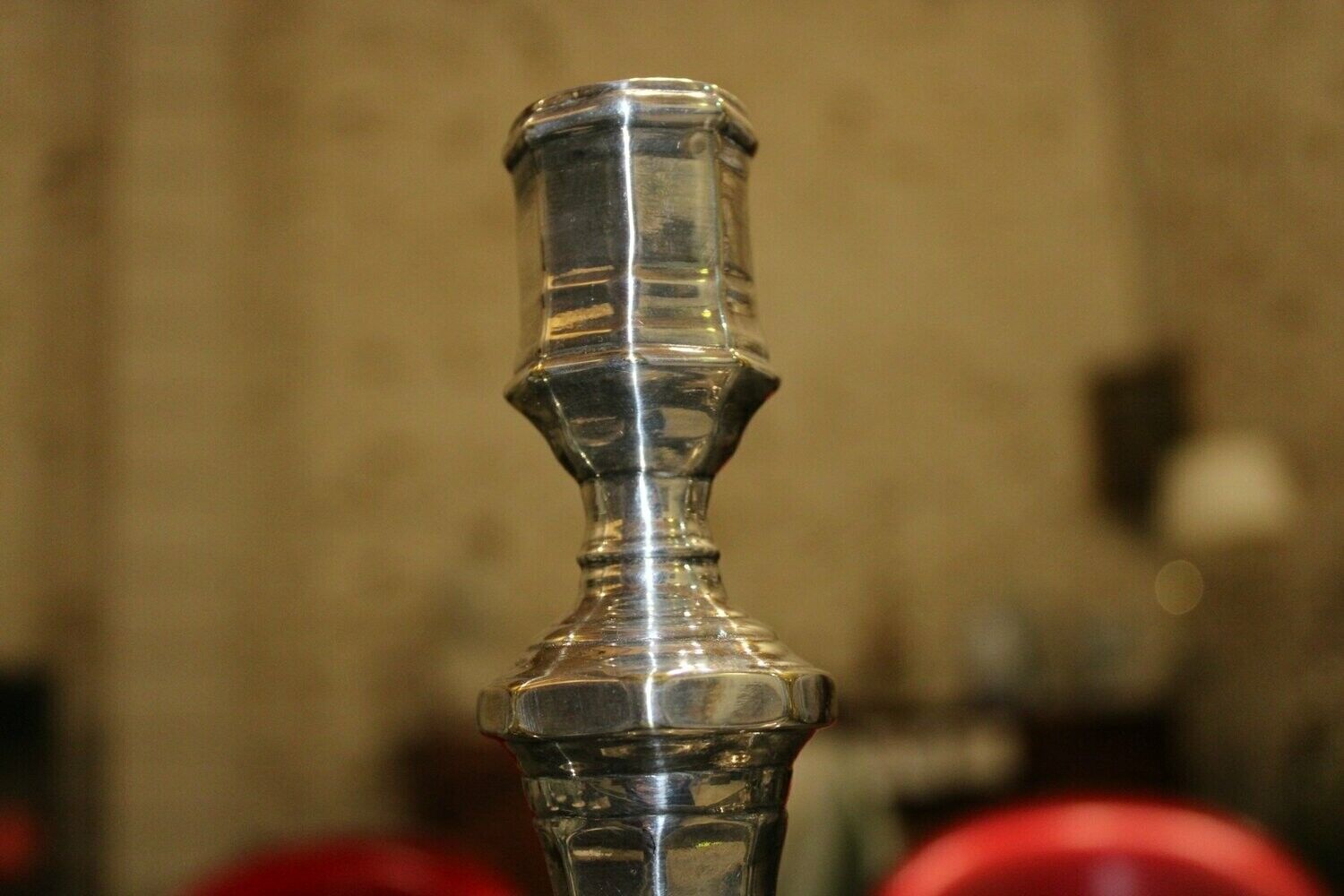 Silver Bronze Candlesticks