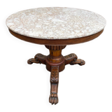 Drum table, 19th century mahogany pedestal table