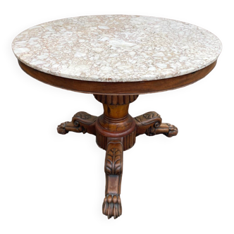 Drum table, 19th century mahogany pedestal table