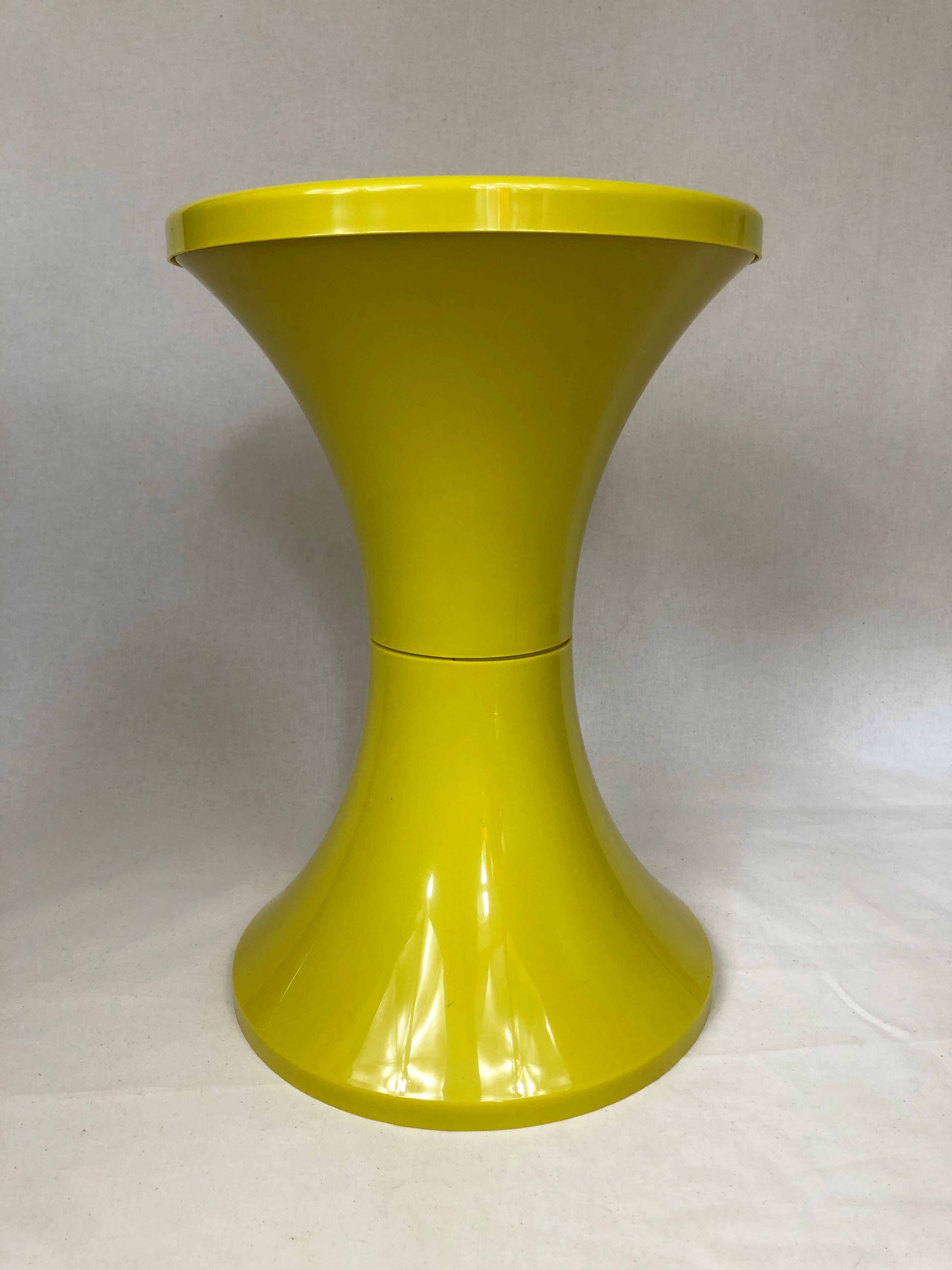 Tam tam stool signed yellow