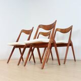 Set Bouclé diningchairs Albin Johansson and Sons