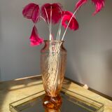 High vase art deco salmon pink