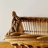 Large vintage wicker basket
