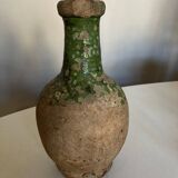 19th popular art excavation pottery in glazed earth