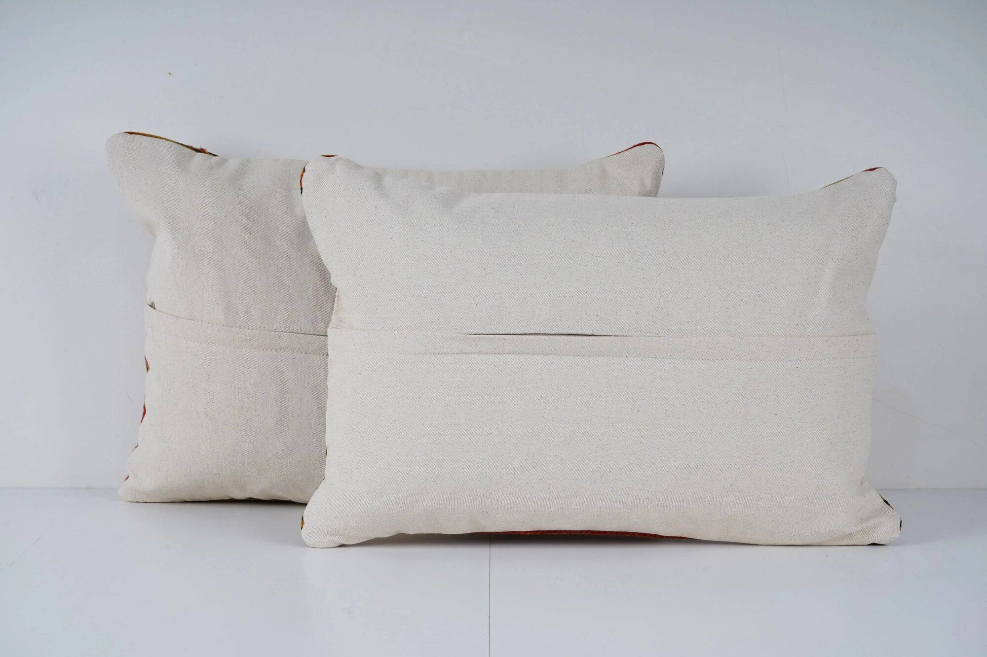 Set of 2 vintage kilim cushion covers 41x61 cm