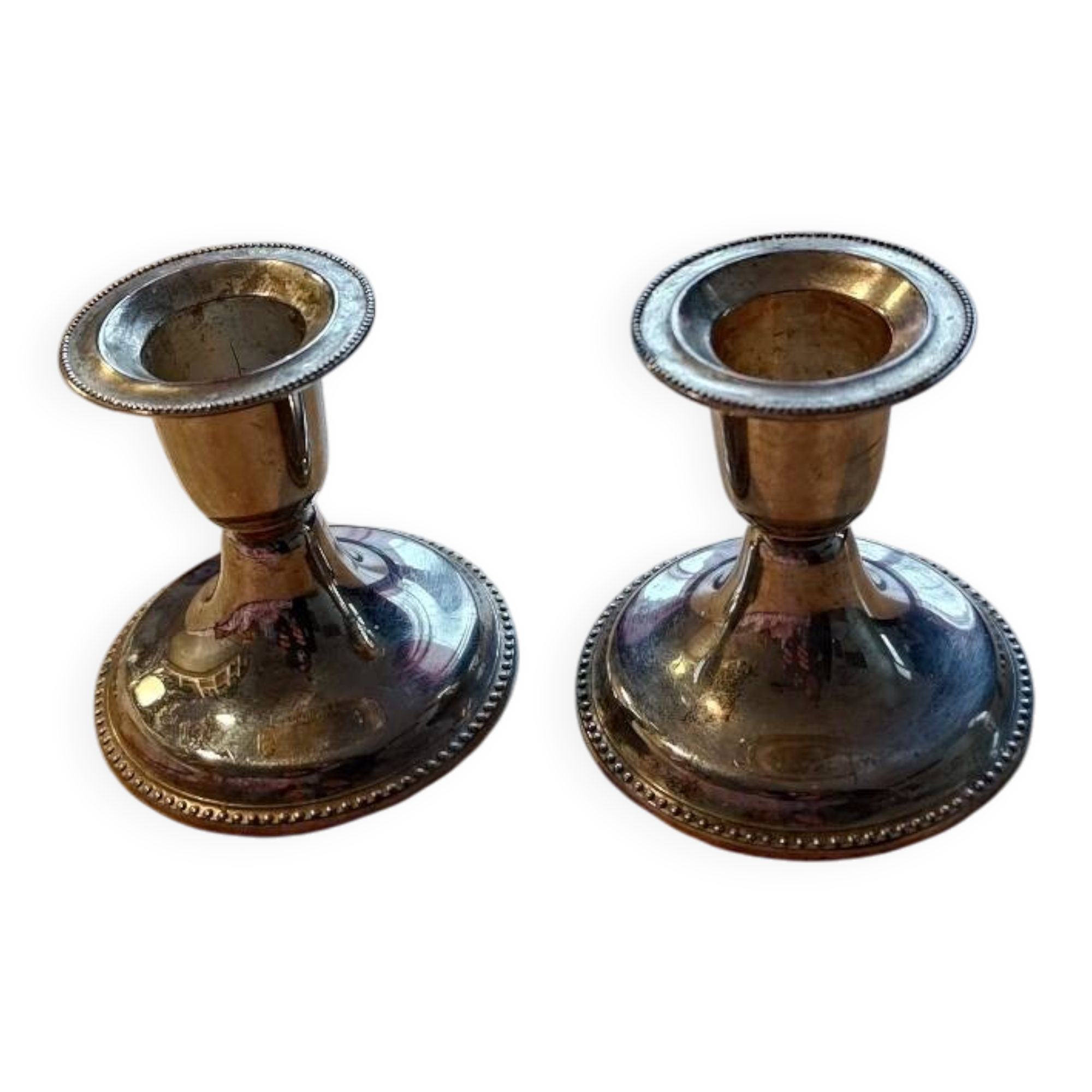 Pair of silver candlesticks
