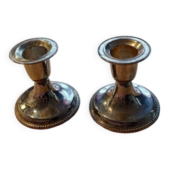 Pair of silver candlesticks