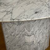 Restaurant to eat oval marble arabescato vintage Italy