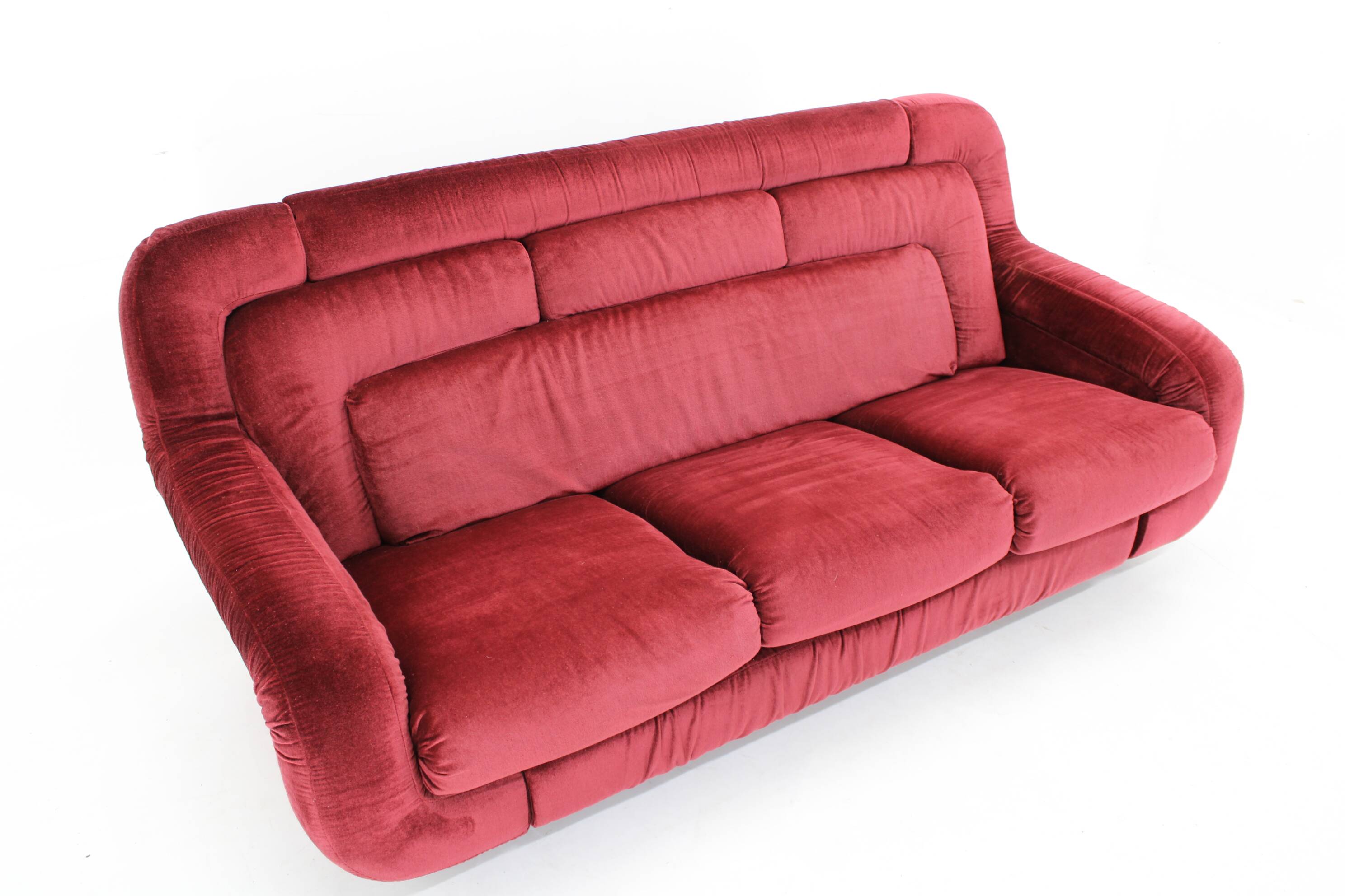 1970s Mid Century Three-Seat Sofa, Italy