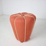 Chaise avec pouf années 1950