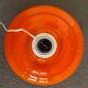 Supertone table lamp - orange opaline and vintage fabric