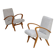 Pair of restored armchairs in large bouclette by Frantisek Jirak for Tatra 1960