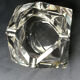 Empty diamond ashtray pocket flavio polished glass Murano crystal facets prism 60s