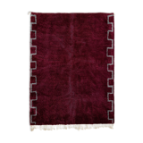 Modern Moroccan carpet dark red