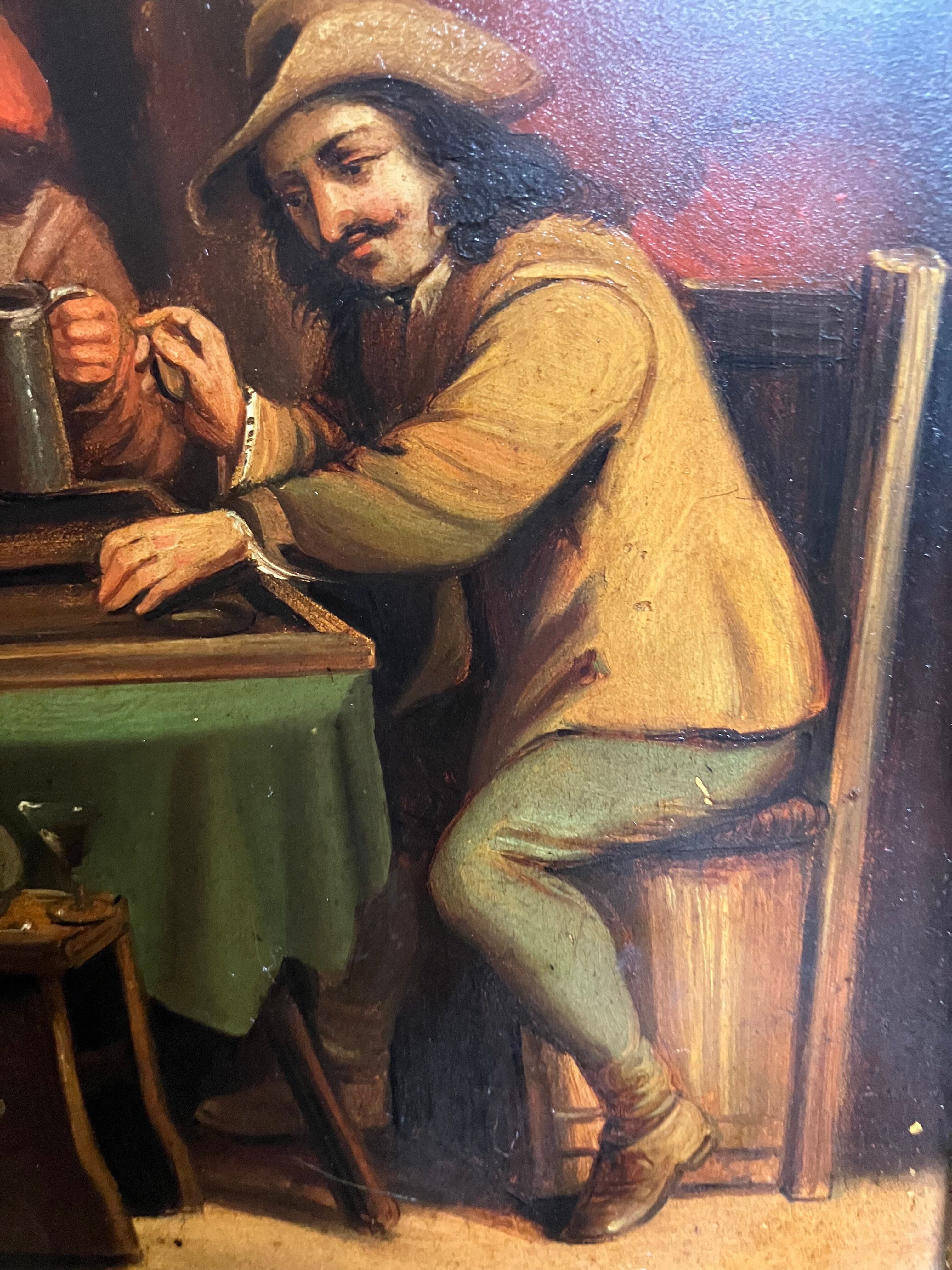 Painting on copper XIXth players