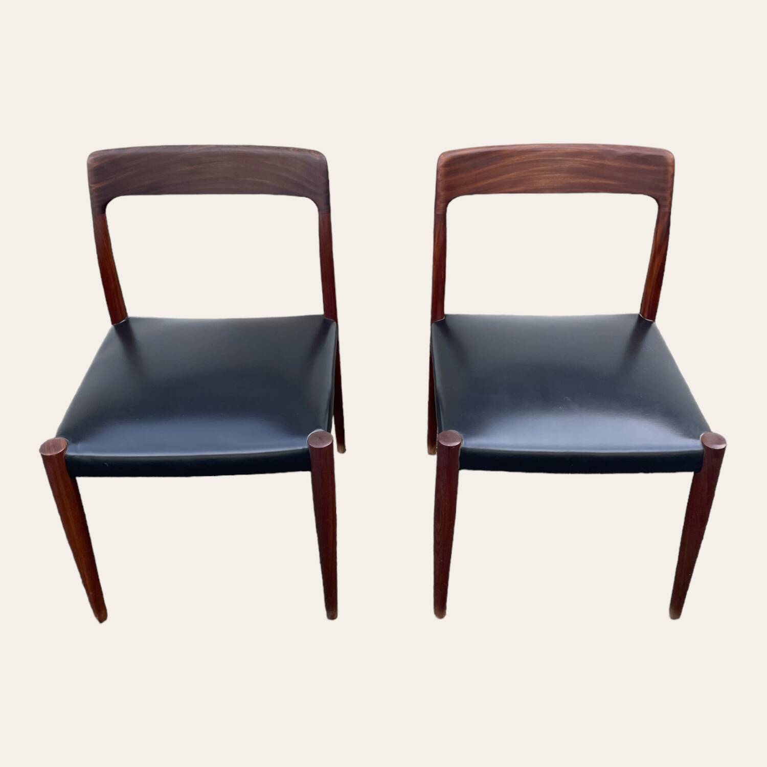 Pair of Rio rosewood chairs, Niels O. Moller