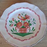 Set of 3 plates with Saint Clément rooster decoration