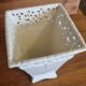 Vintage ceramic vase with lace edge