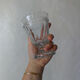 3 old stemmed glasses
