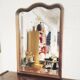 Beveled mirror contour wood 77x53cm
