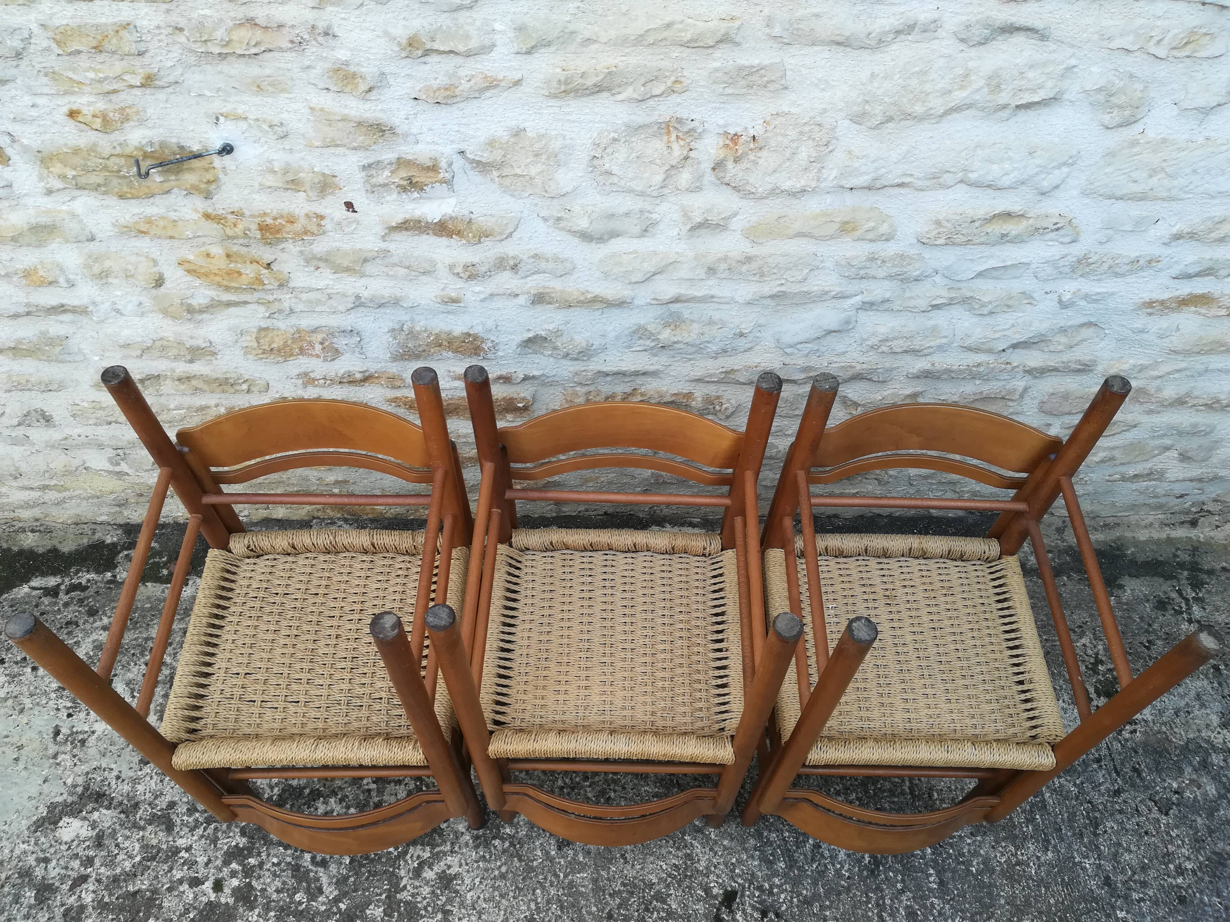 6 rope seated chairs