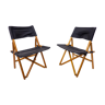 Pair of mid century modern folding chairs