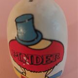 Advertising salt shaker Pinder and Uncle Ben's sandstone clown's head