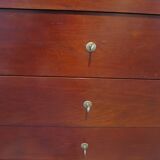 Rare - 6 drawer chest of drawers - mahogany - Louis xvi style - spinning top feet
