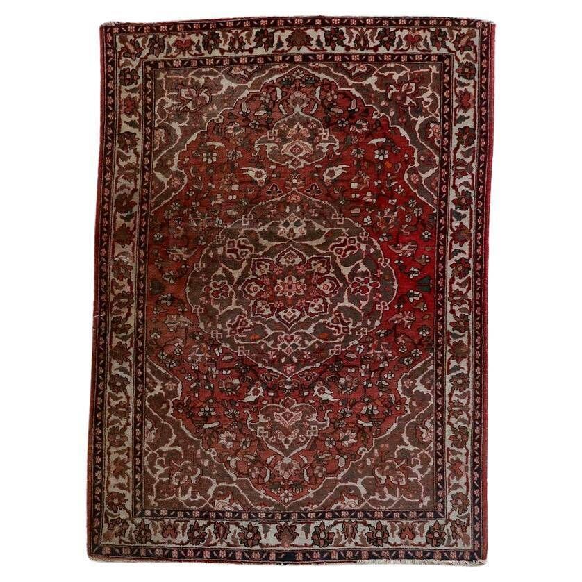 Handmade vintage Persian Malayer rug 144cm x 197cm 1960s - 1C1173