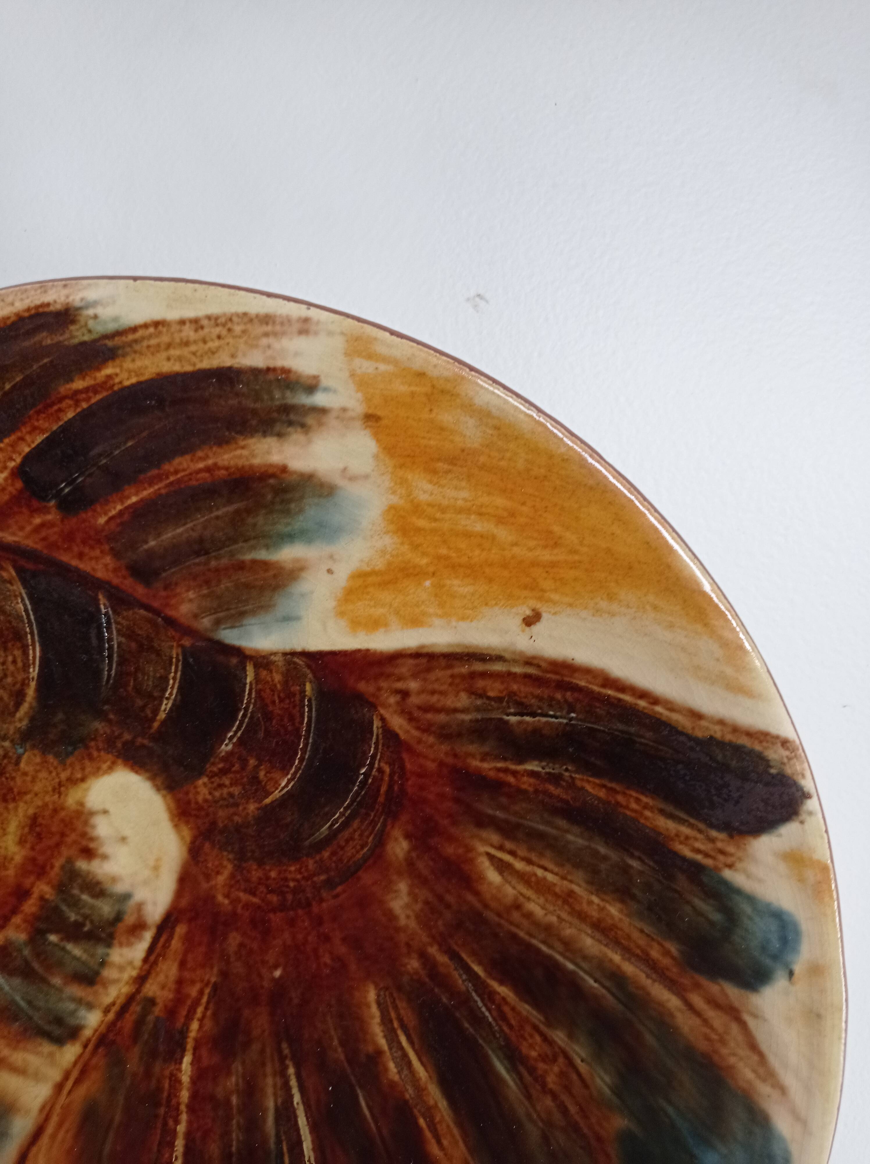 Dish decorated with fish Puigdemont 1960