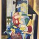Painting "The Sitting Woman" by Pablo Picasso painted in 1937.