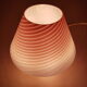 Lampe en verre de Murano Venini spirale rose et blanche