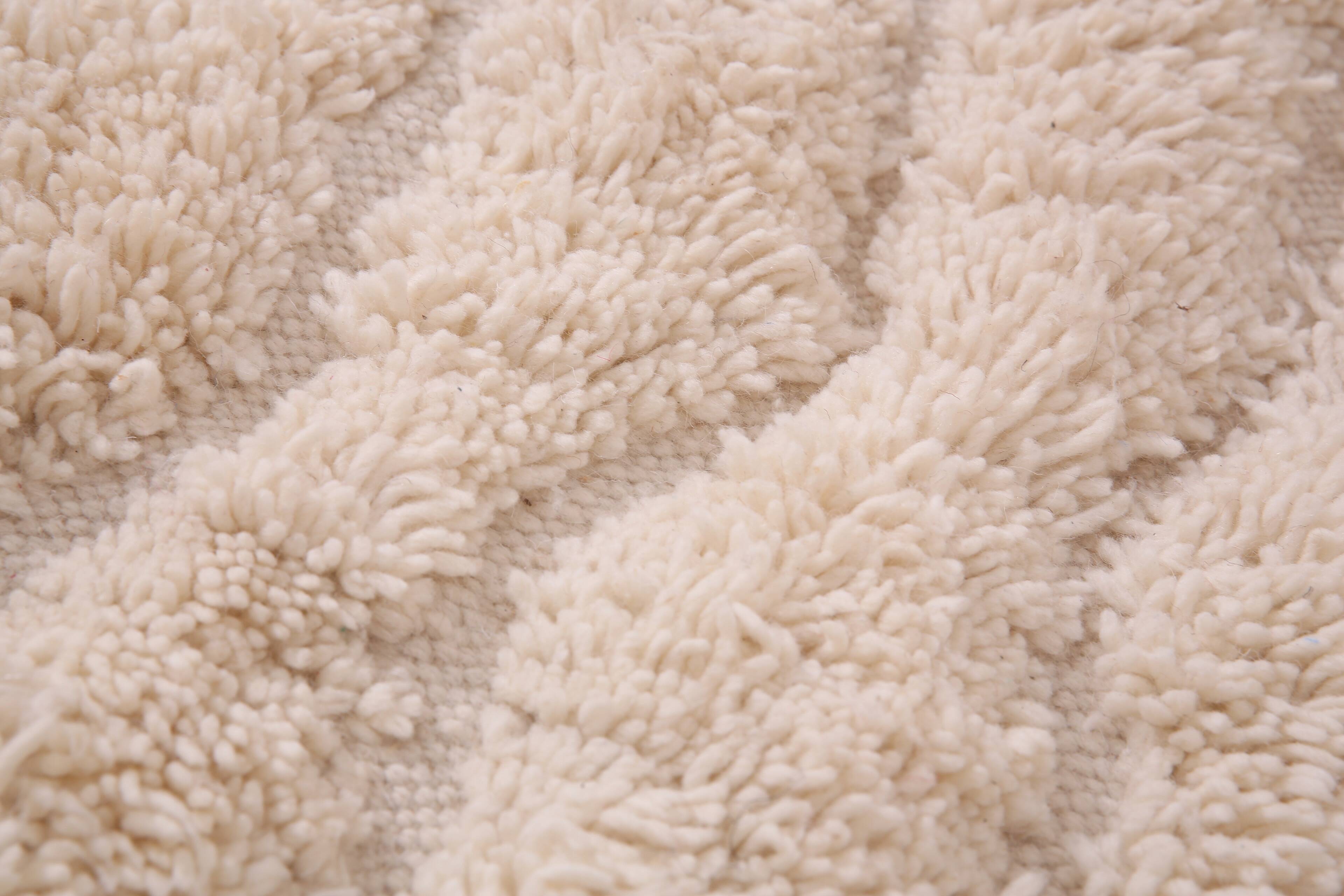 Cream Handmade Moroccan Rug 167 x 242 cm - Beige Beni Ourain Rug Berber