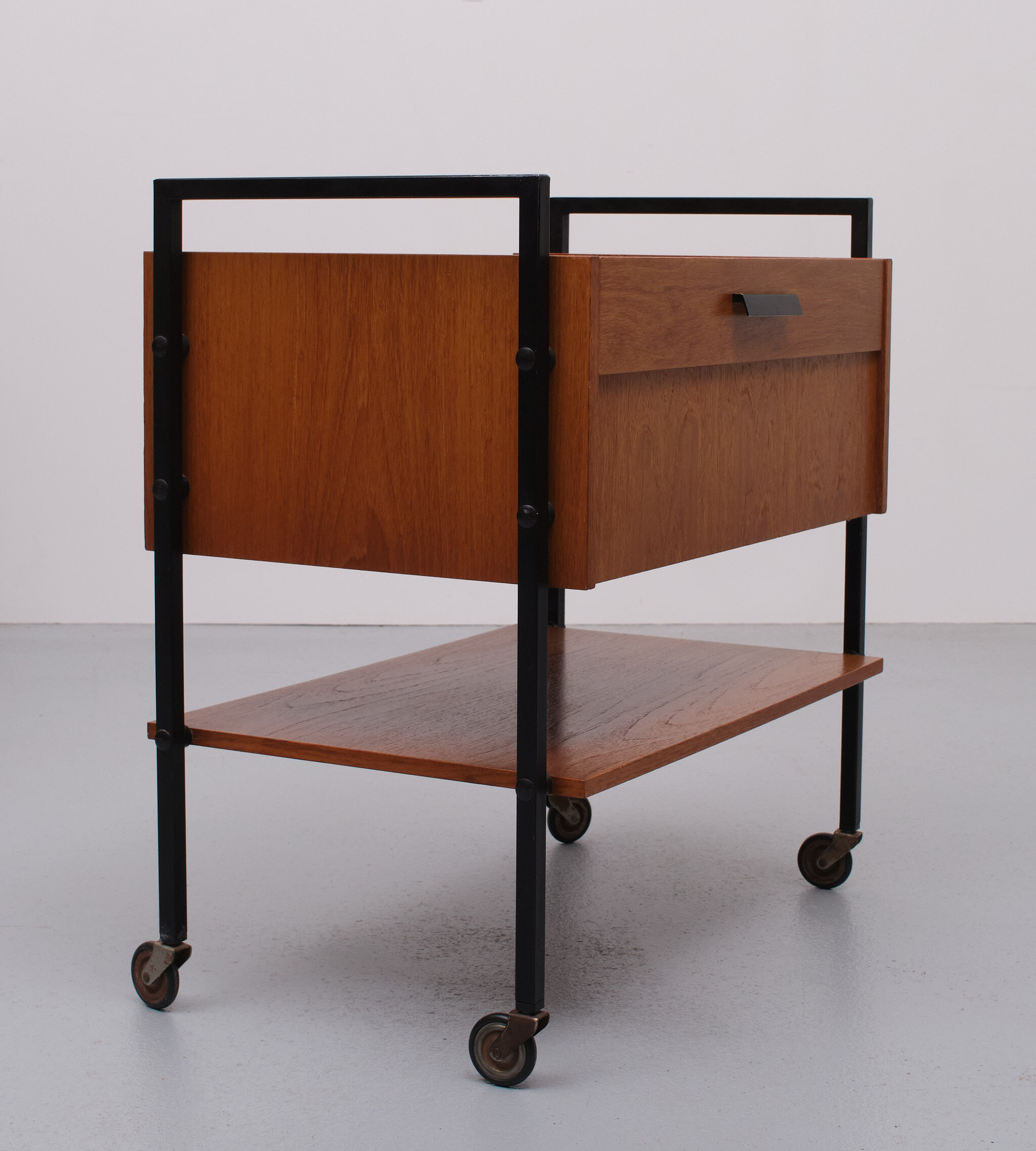 Teak sawing Trolly Dutch 1960s