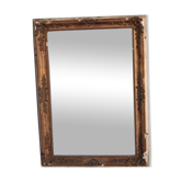 Miroir Restauration stuc doré rectangle 137 x89 cm