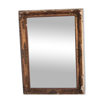 Mirror restoration Golden stucco rectangle 137 x 89 cm