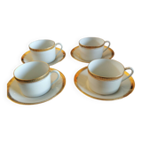 Set of 4 cups with bowl