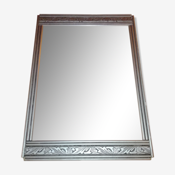 Silver art deco mirror