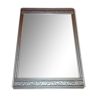 Silver art deco mirror