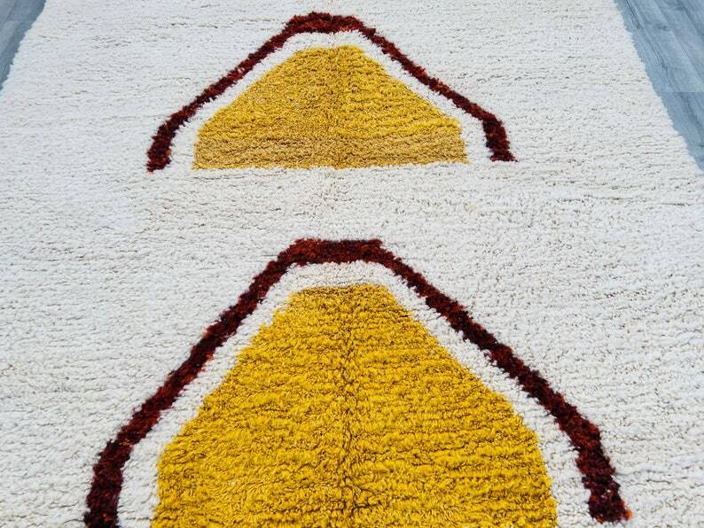 Tapis azilal Tissé main traditionnelle taille 200 x 300 cm